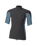 The O'Neill Mens HyperFreak Skins Turtleneck Rash Vest in Tempered Steel & Blue Fusion
