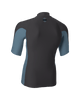 The O'Neill Mens HyperFreak Skins Turtleneck Rash Vest in Tempered Steel & Blue Fusion