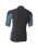 The O'Neill Mens HyperFreak Skins Turtleneck Rash Vest in Tempered Steel & Blue Fusion