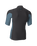 The O'Neill Mens HyperFreak Skins Turtleneck Rash Vest in Tempered Steel & Blue Fusion