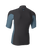 The O'Neill Mens HyperFreak Skins Turtleneck Rash Vest in Tempered Steel & Blue Fusion