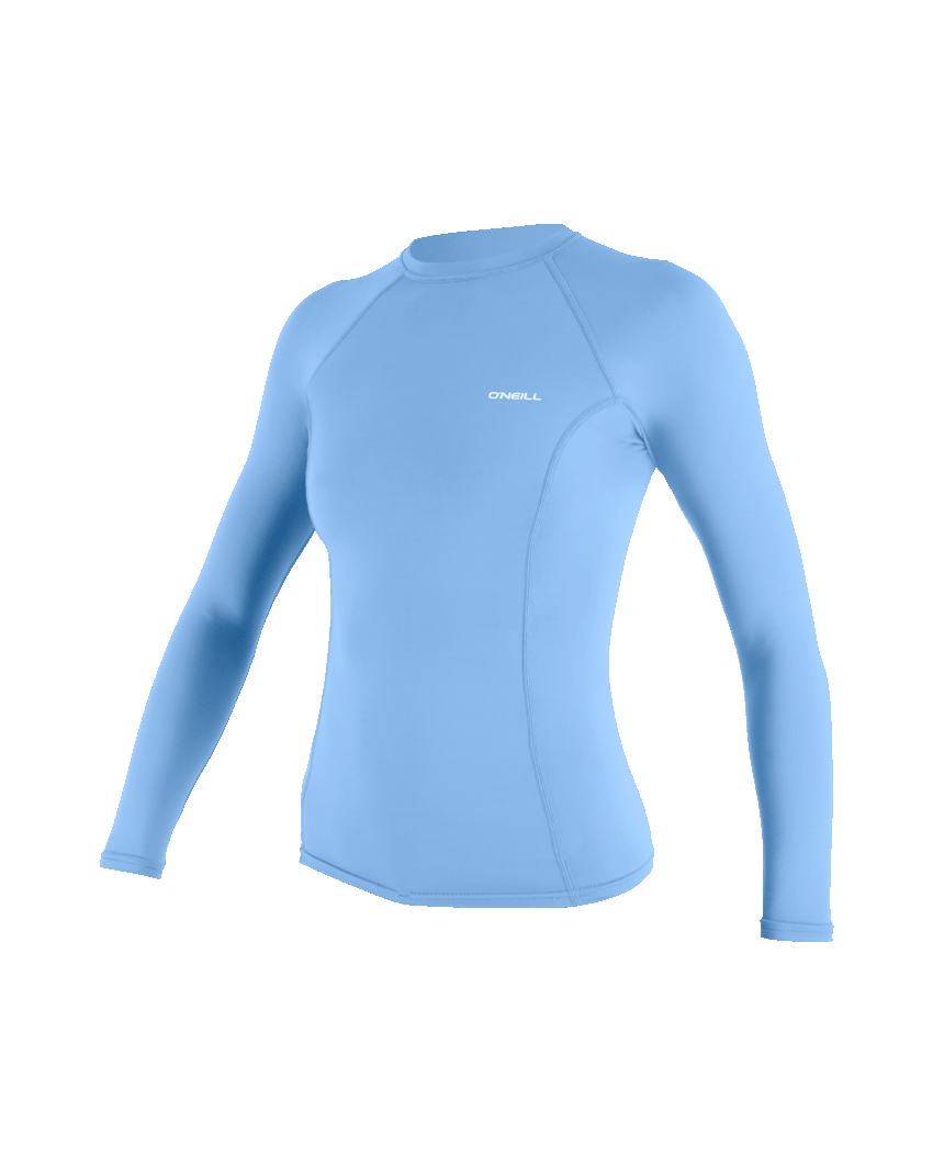 Basic Skins Long Sleeve Rash Vest in Azurine