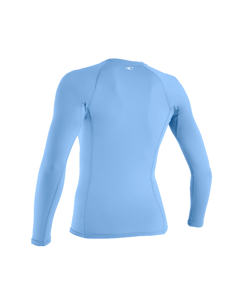 Basic Skins Long Sleeve Rash Vest in Azurine