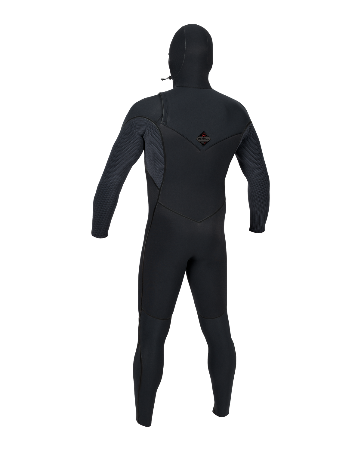 Hyperfreak Fire 5/4+ Hooded Chest Zip Wetsuit in Black & Black