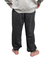 The Salt Water Seeker Mens Embroidered Joggers in Faded Black
