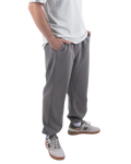 Embroidered Joggers in Faded Grey