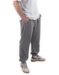 Embroidered Joggers in Faded Grey