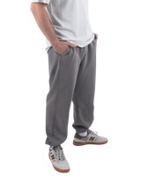 Embroidered Joggers in Faded Grey