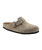 Womens Boston Suede Leather Clogs in Taupe