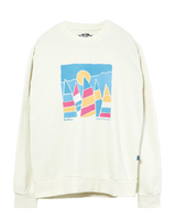 The Kavu Mens Windward Sweatshirt in Lily White