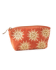 The Elizabeth Scarlett Womens Sun Goddess Velvet Coin Purse in Rust