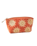 The Elizabeth Scarlett Womens Sun Goddess Velvet Coin Purse in Rust