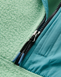 The Passenger Womens Home Sherpa Fleece Jacket in Seafoam