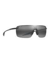 The Maui Jim Pālulu Polarised Shield Sunglasses in Matte Black & Neutral Grey