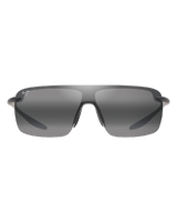 The Maui Jim Pālulu Polarised Shield Sunglasses in Matte Black & Neutral Grey