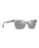 The Maui Jim Hiwahiwa Polarised Wrap Sunglasses in Shiny Transparent Sage & Neutral Grey | Available at Anns Cottage
