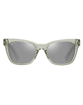 The Maui Jim Hiwahiwa Polarised Wrap Sunglasses in Shiny Transparent Sage & Neutral Grey | Available at Anns Cottage