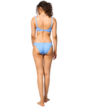 The Watercult Womens Tidal Texture Medium Low Rise Bikini Bottoms in Fresh Ocean