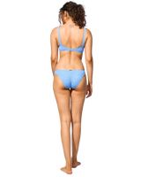 The Watercult Womens Tidal Texture Medium Low Rise Bikini Bottoms in Fresh Ocean