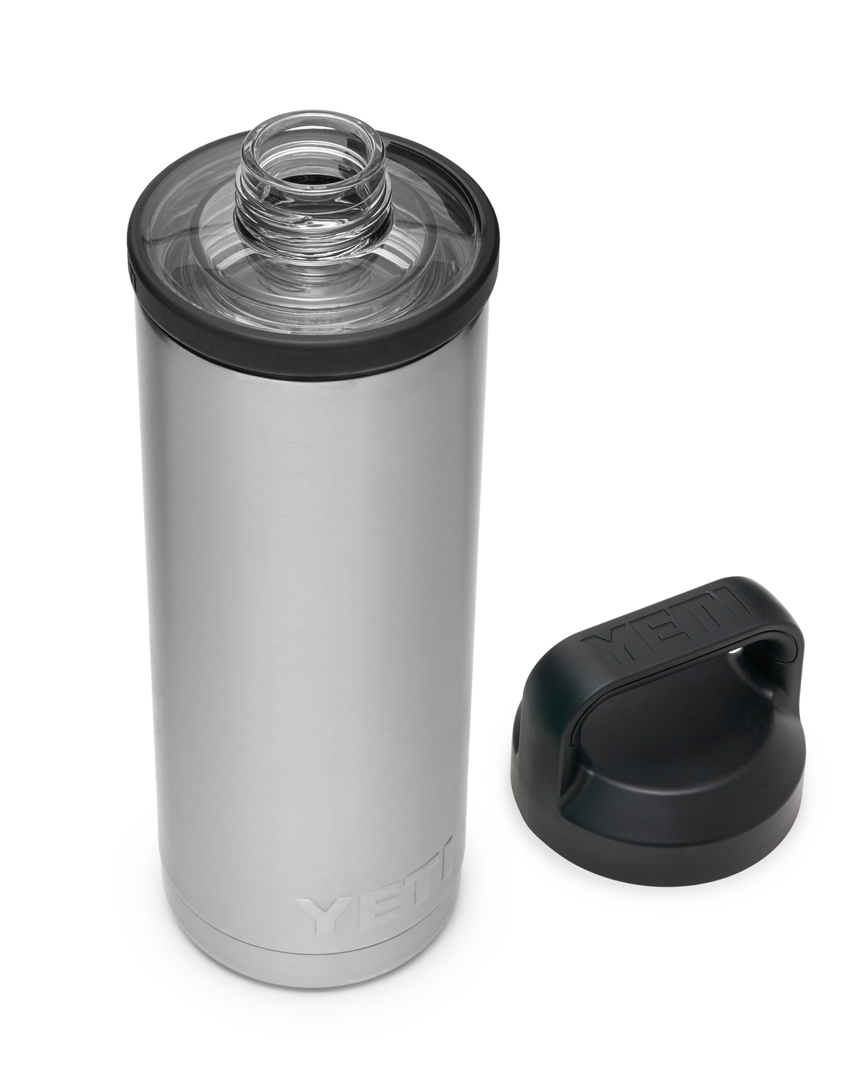 The Yeti Rambler 18oz Bottle with Chug Cap in Steel