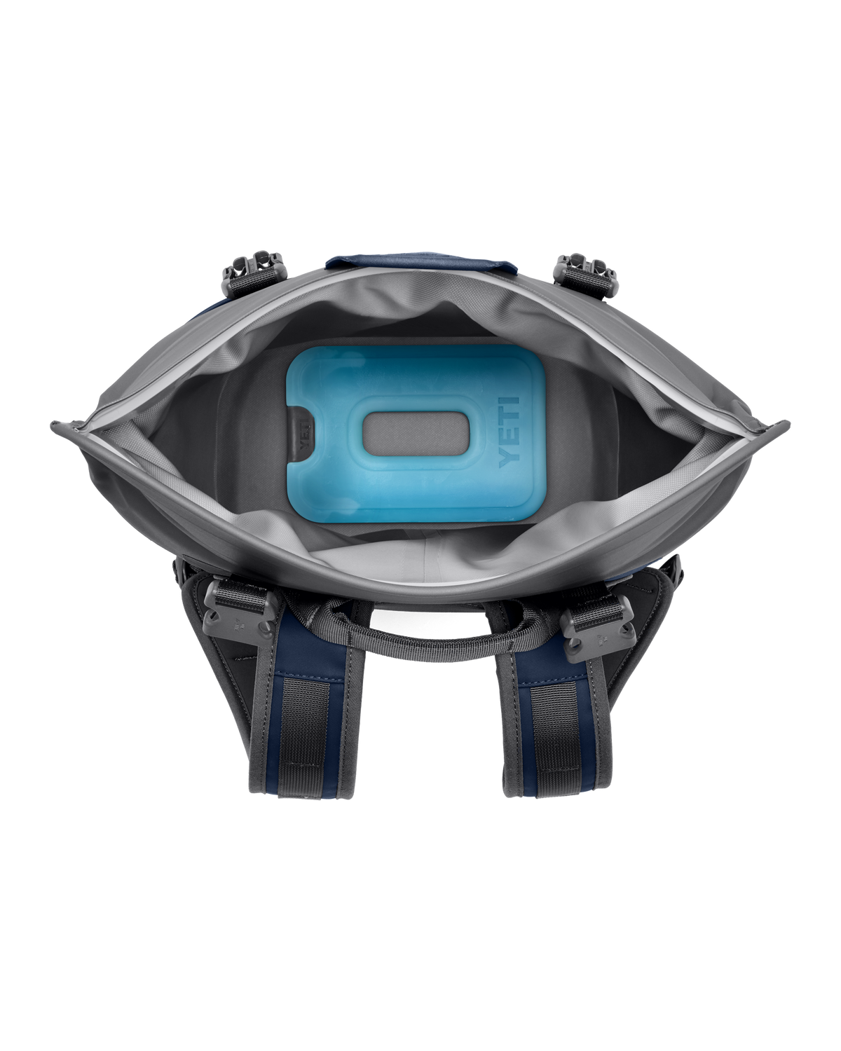 The Yeti Hopper M12 Soft Backpack Cooler in Navy