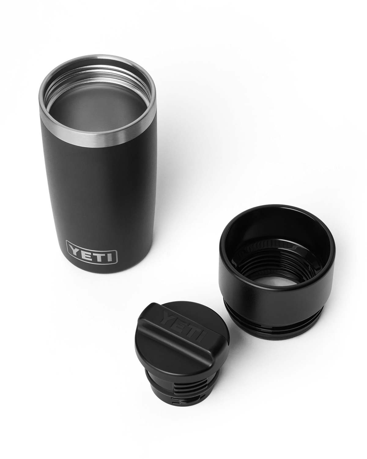 Rambler 12oz Bottle With Hotshot Cap 2.0 in Black