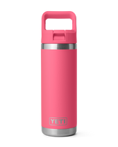 Rambler 18oz Straw Bottle in Tropical Pink