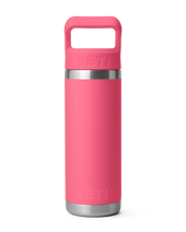 Rambler 18oz Straw Bottle in Tropical Pink