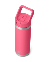 Rambler 18oz Straw Bottle in Tropical Pink