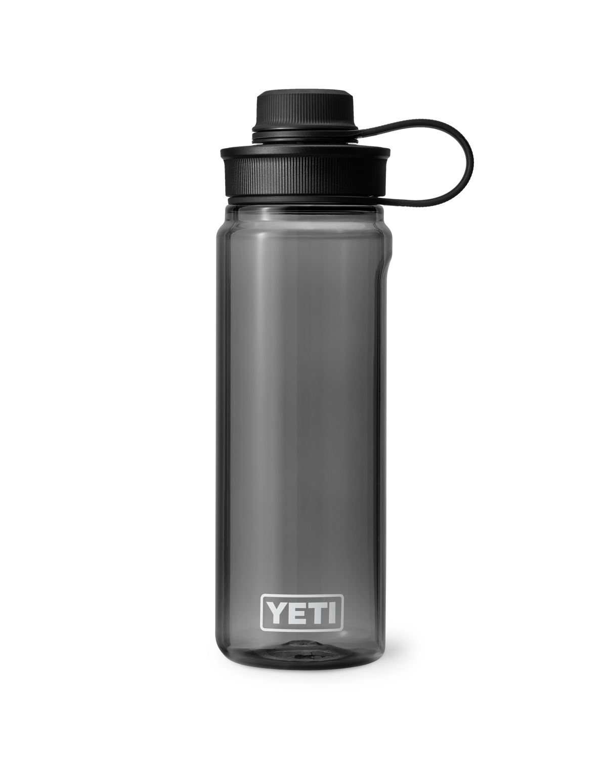 The Yeti Yonder 750ml Water Bottle with Tether Cap in Charcoal