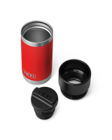 The Yeti Rambler 12oz Bottle With Hotshot Cap 2.0 in Rescue Red