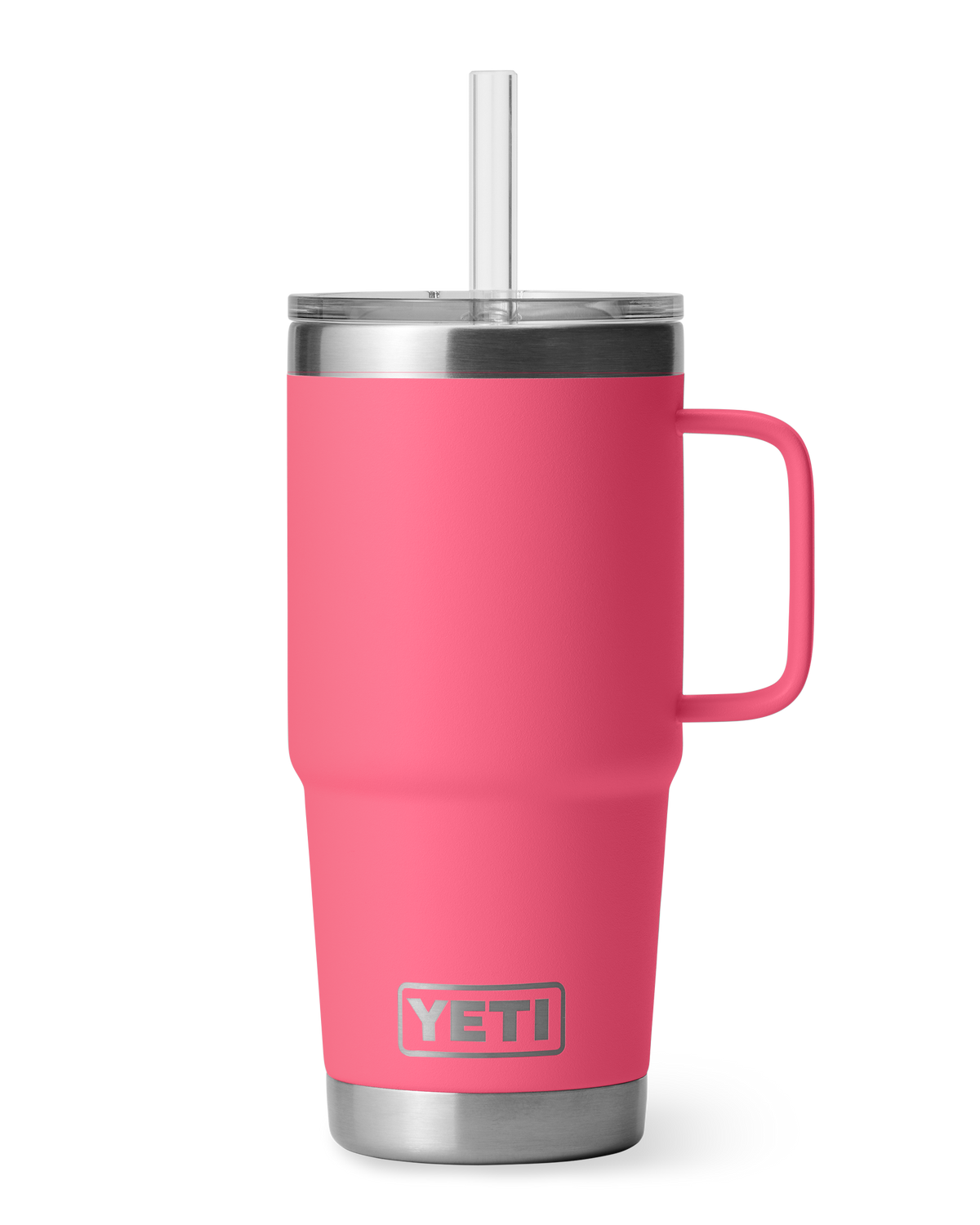 The Yeti Rambler 25oz Straw Mug in Tropical Pink