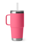 The Yeti Rambler 25oz Straw Mug in Tropical Pink