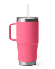 The Yeti Rambler 25oz Straw Mug in Tropical Pink