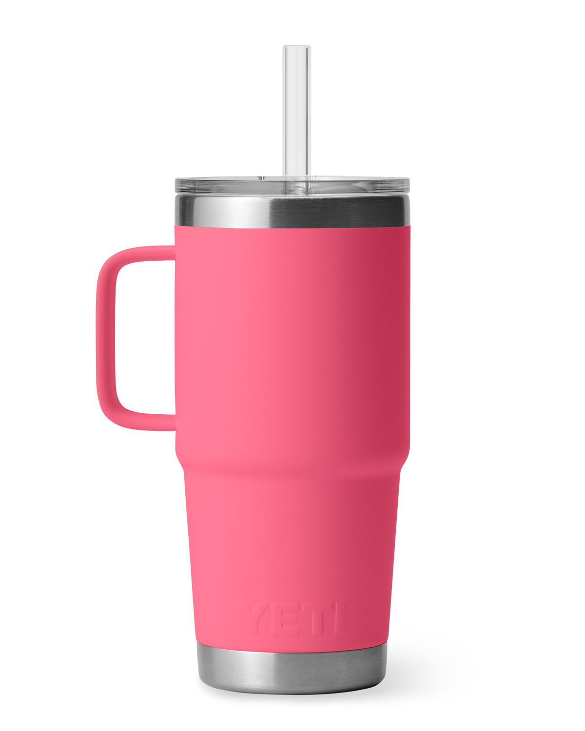 The Yeti Rambler 25oz Straw Mug in Tropical Pink