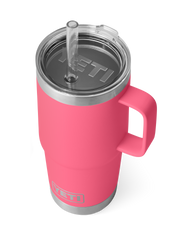 The Yeti Rambler 25oz Straw Mug in Tropical Pink