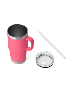 The Yeti Rambler 25oz Straw Mug in Tropical Pink