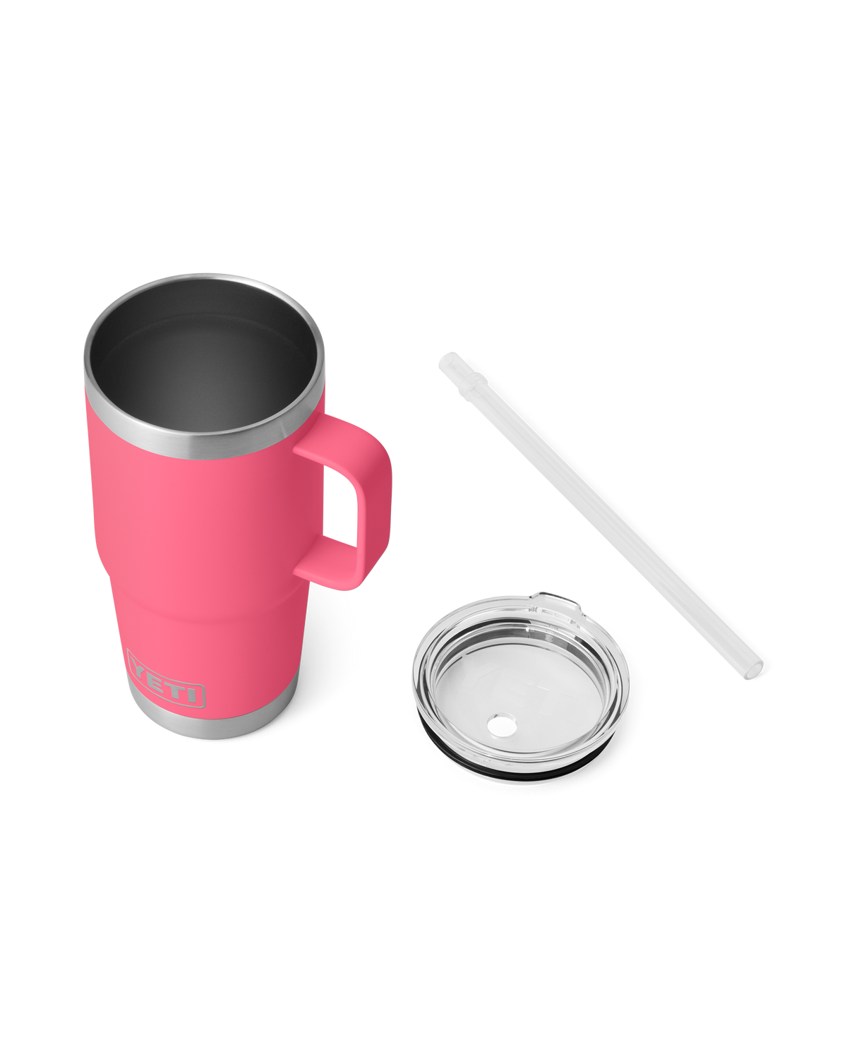 The Yeti Rambler 25oz Straw Mug in Tropical Pink