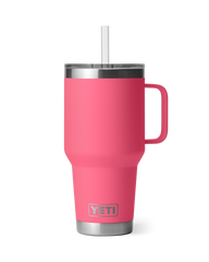 The Yeti Rambler 35oz Straw Mug in Tropical Pink