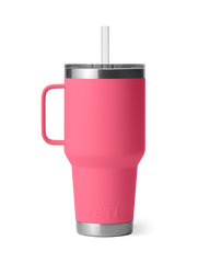 The Yeti Rambler 35oz Straw Mug in Tropical Pink