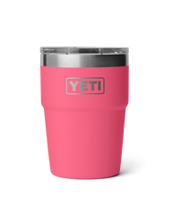 The Yeti Rambler 16oz Stackable Cup V2 in Tropical Pink