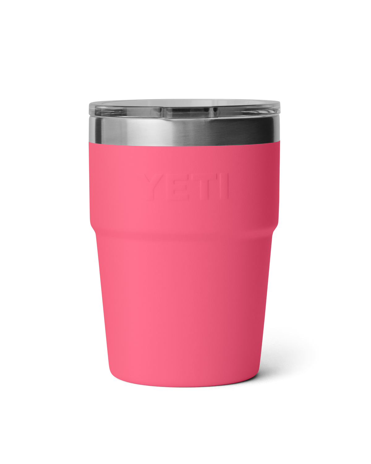 The Yeti Rambler 16oz Stackable Cup V2 in Tropical Pink
