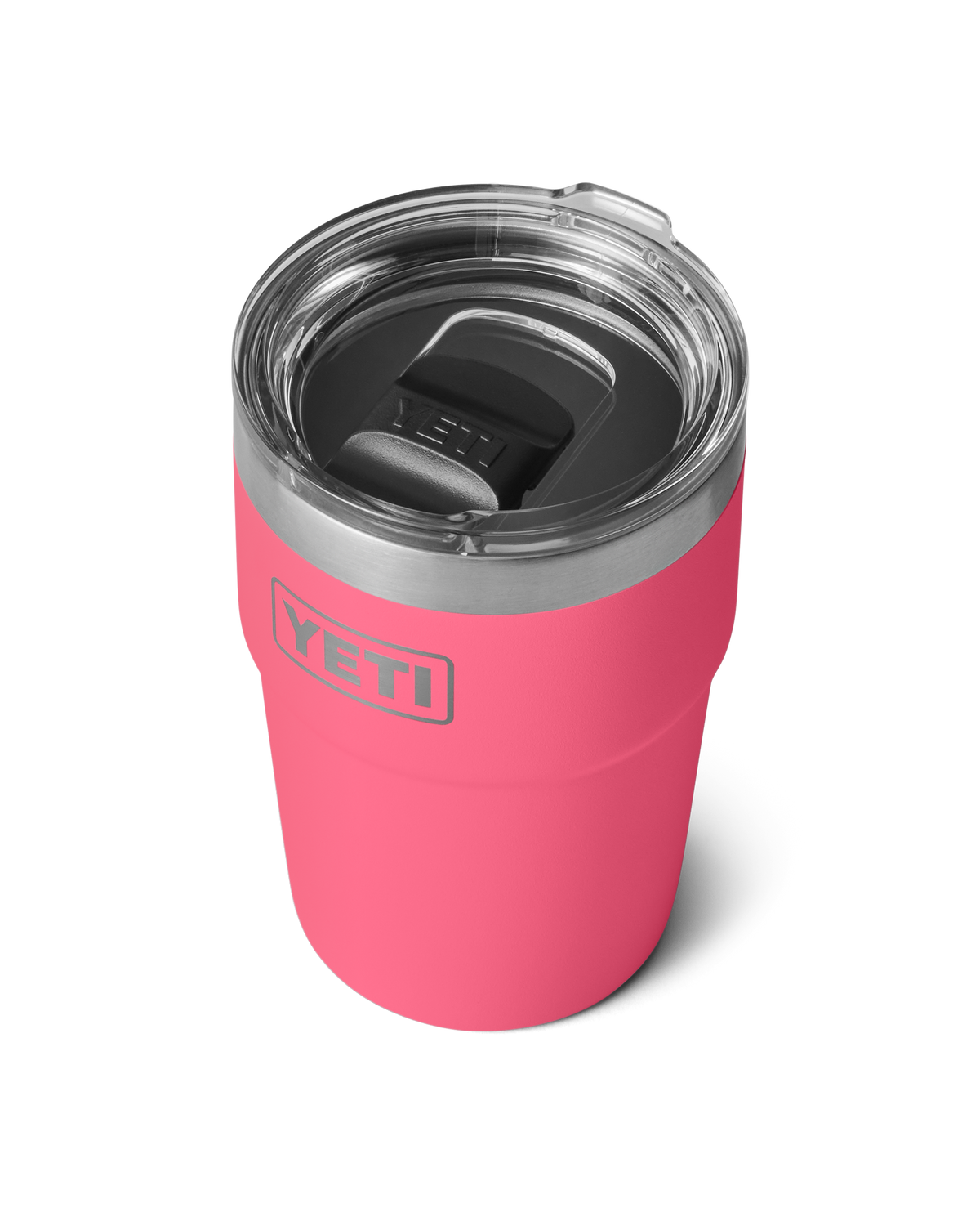 The Yeti Rambler 16oz Stackable Cup V2 in Tropical Pink