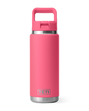 The Yeti Rambler 26oz Bottle with Straw Cap in Tropical Pink