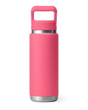 The Yeti Rambler 26oz Bottle with Straw Cap in Tropical Pink