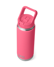 The Yeti Rambler 26oz Bottle with Straw Cap in Tropical Pink