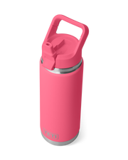 The Yeti Rambler 26oz Bottle with Straw Cap in Tropical Pink