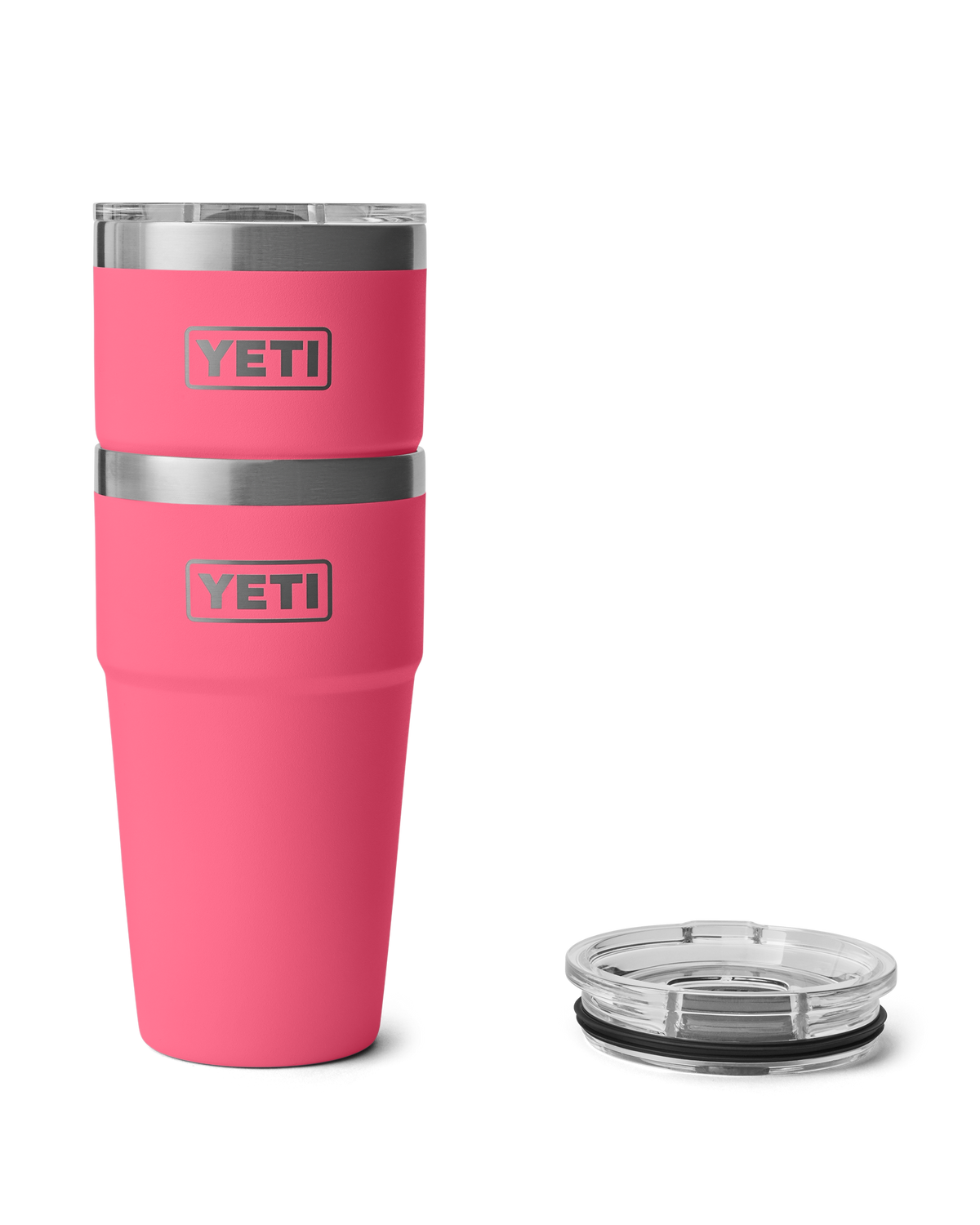 The Yeti Rambler 20oz Stackable Cup in Tropical Pink