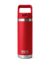 Rambler 18oz Straw Bottle in Rescue Red