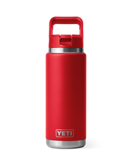 Rambler 26oz Bottle with Straw Cap in Rescue Red